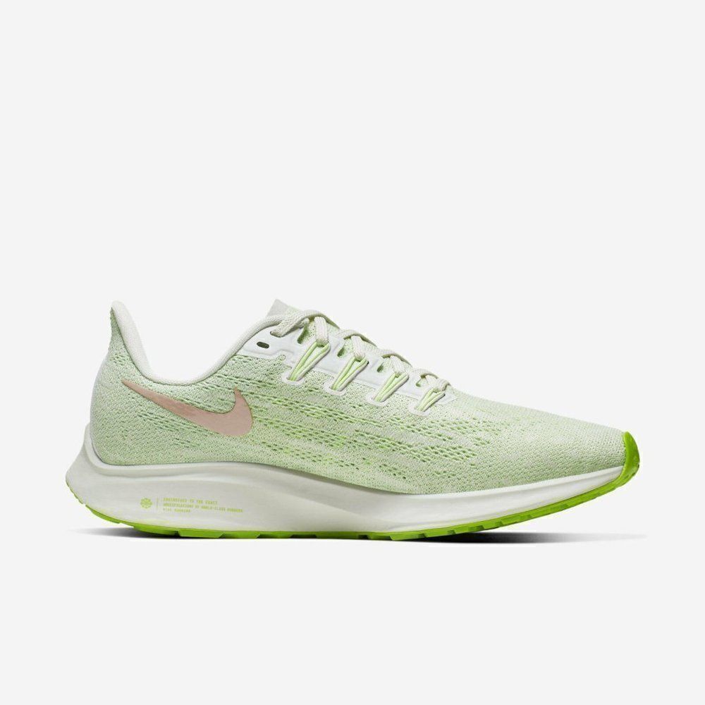 New Nike Air Zoom Pegasus 36 off white lime green Womens Running Shoes - Picture 4 of 12
